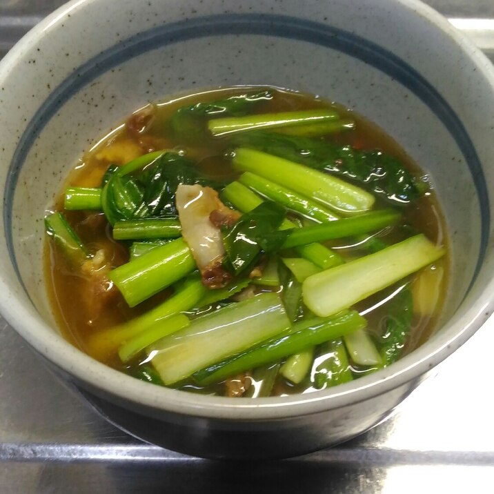 小松菜の中華風ボリュームスープ